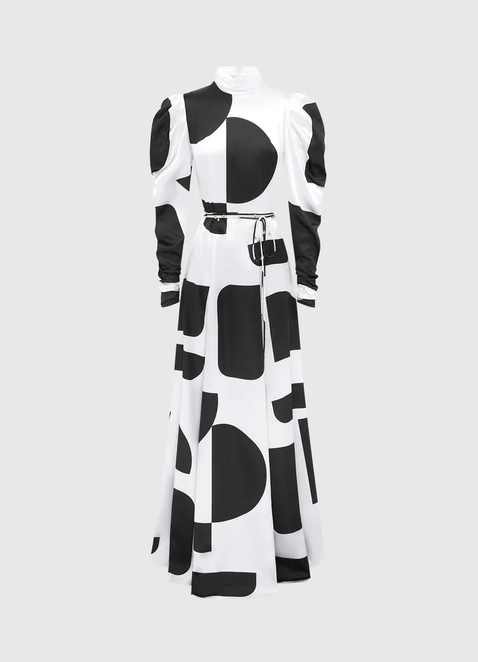 Dresses and Jumpsuits LEO LIN Women Kaleida High Neck Maxi Dress 8211 Geo Print