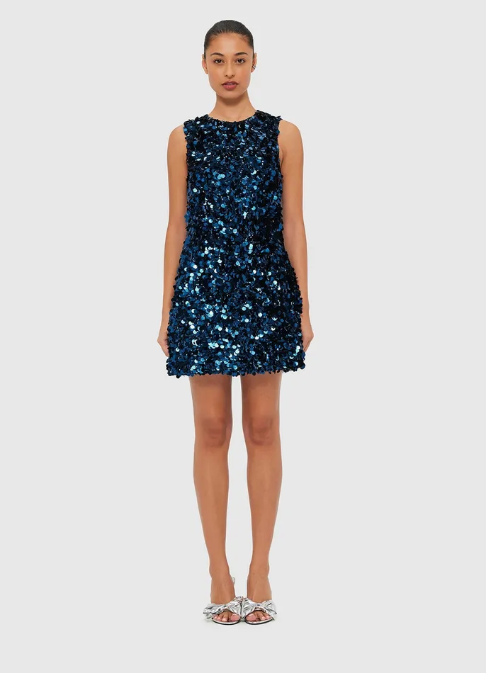 Dresses and Jumpsuits Talia Sequin Mini Dress 8211 Midnight Blue LEO LIN Women
