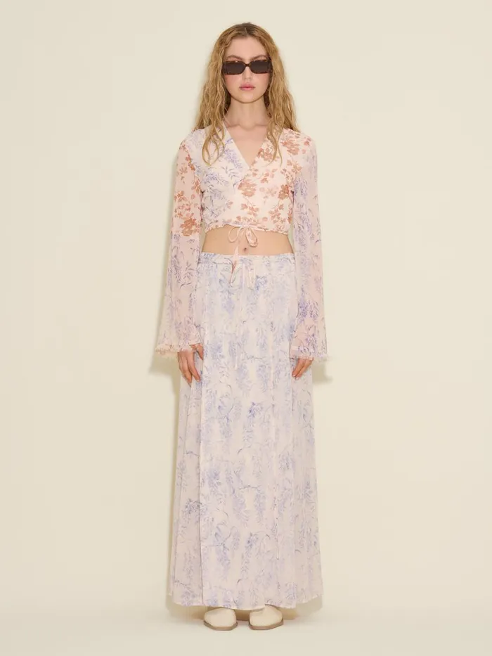 Dresses and Skirts Women Holzweiler Ivy Print Wrap Skirt Lilac Mix