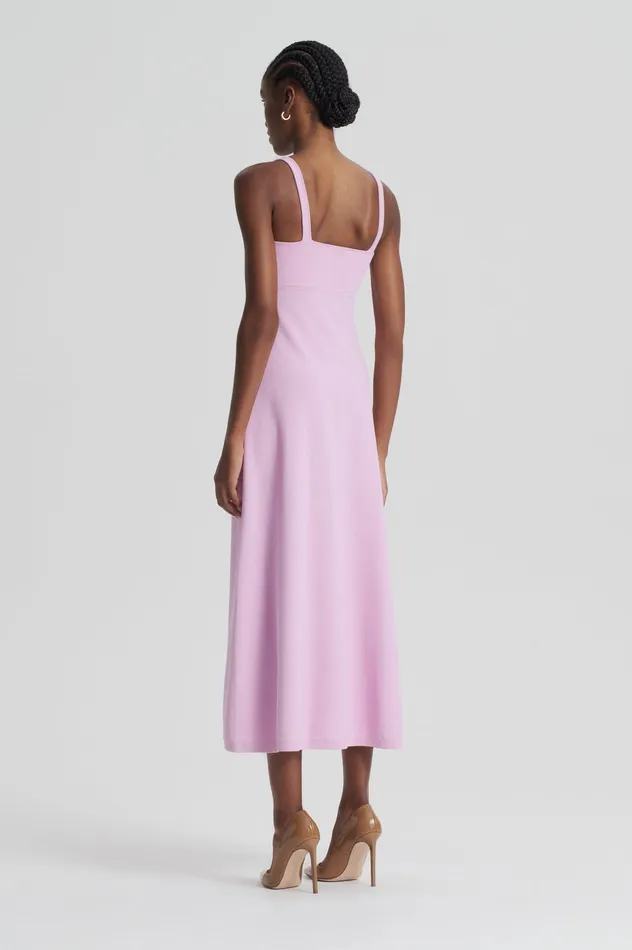 Dresses CREPE KNIT SQUARE NECK DRESS MAUVE Scanlan Theodore Women