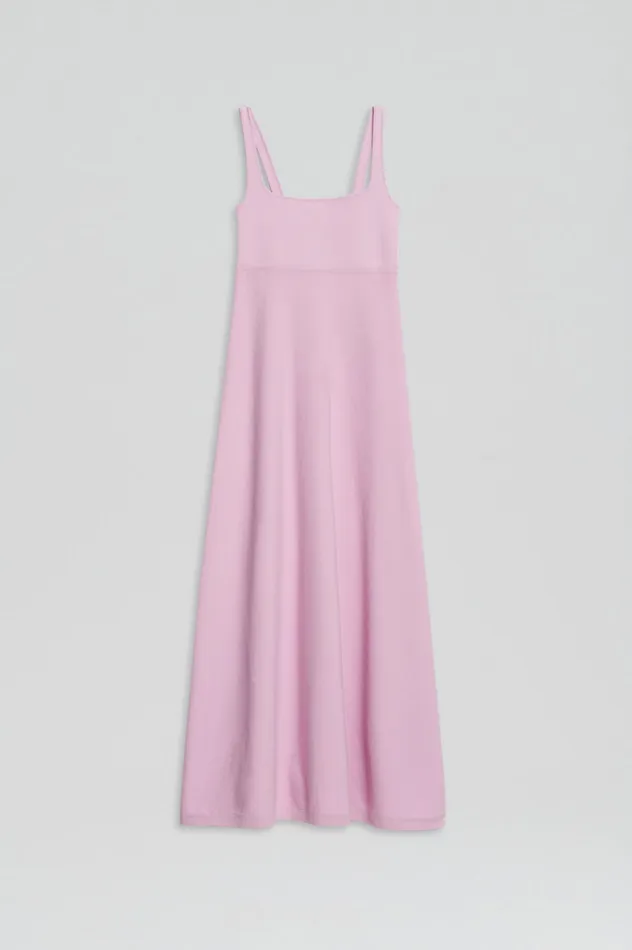 Dresses CREPE KNIT SQUARE NECK DRESS MAUVE Scanlan Theodore Women