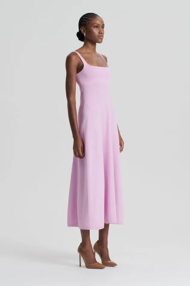 Dresses CREPE KNIT SQUARE NECK DRESS MAUVE Scanlan Theodore Women