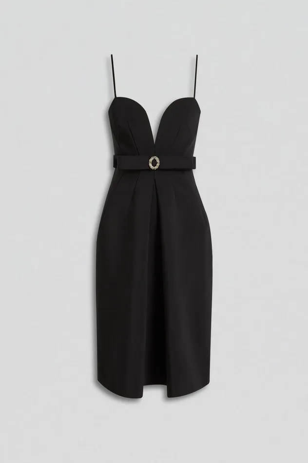 Dresses DIAMANTE TRIM DRESS BLACK Scanlan Theodore Women