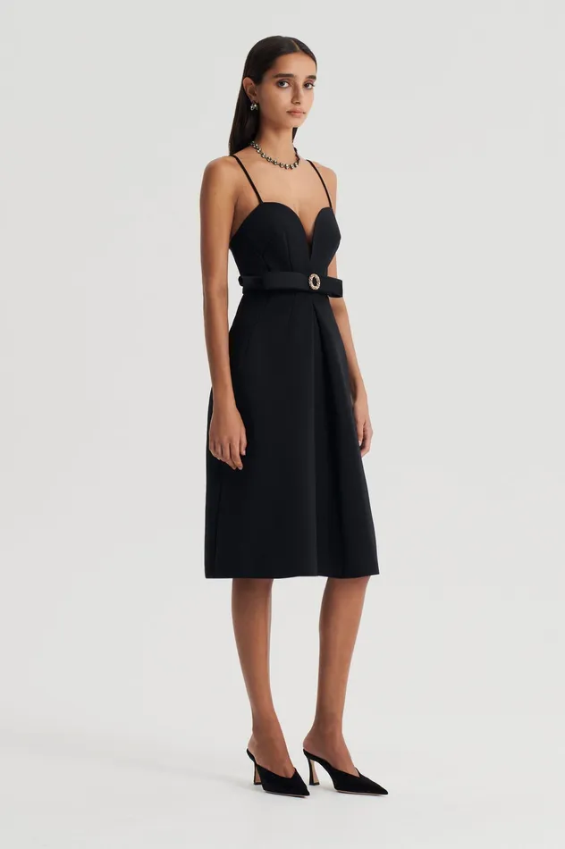 Dresses DIAMANTE TRIM DRESS BLACK Scanlan Theodore Women