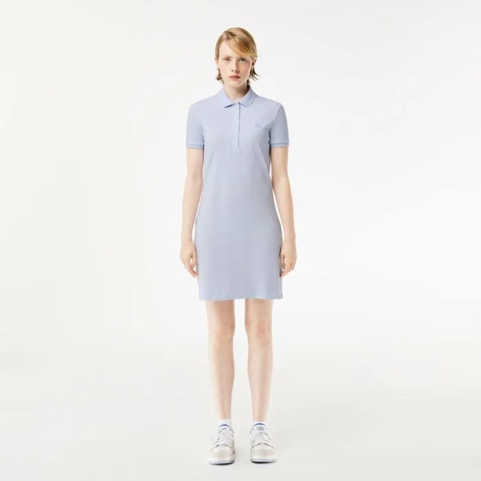 Dresses Women Lacoste Women039s Slim Fit Stretch Cotton Piqu Polo Dress Phoenix Blue J2g