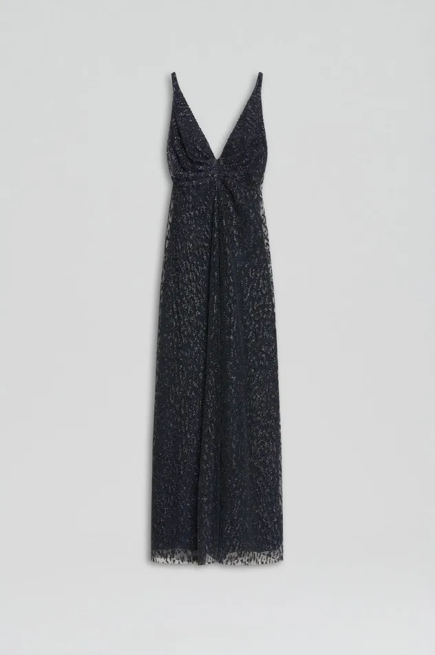 Dresses Women Scanlan Theodore TINSEL PRINT GOWN NAVY