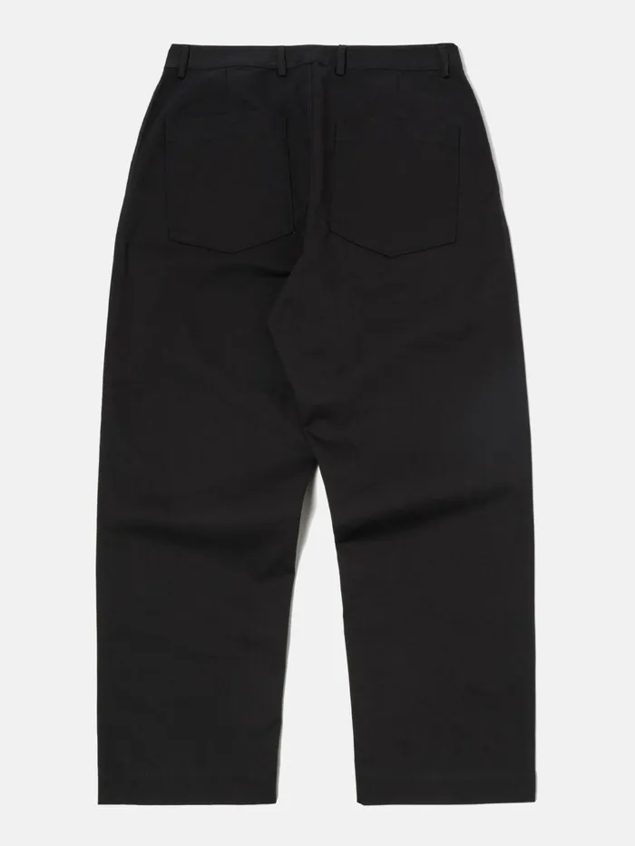 Duke Pant In Black Twill Men Universal Works Trousers
