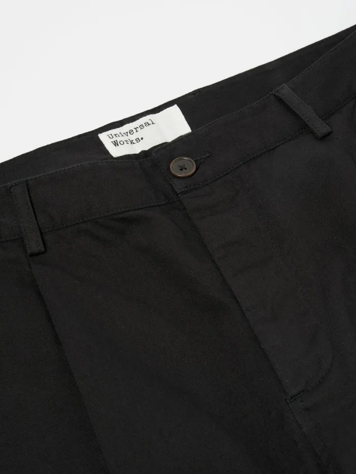 Duke Pant In Black Twill Men Universal Works Trousers