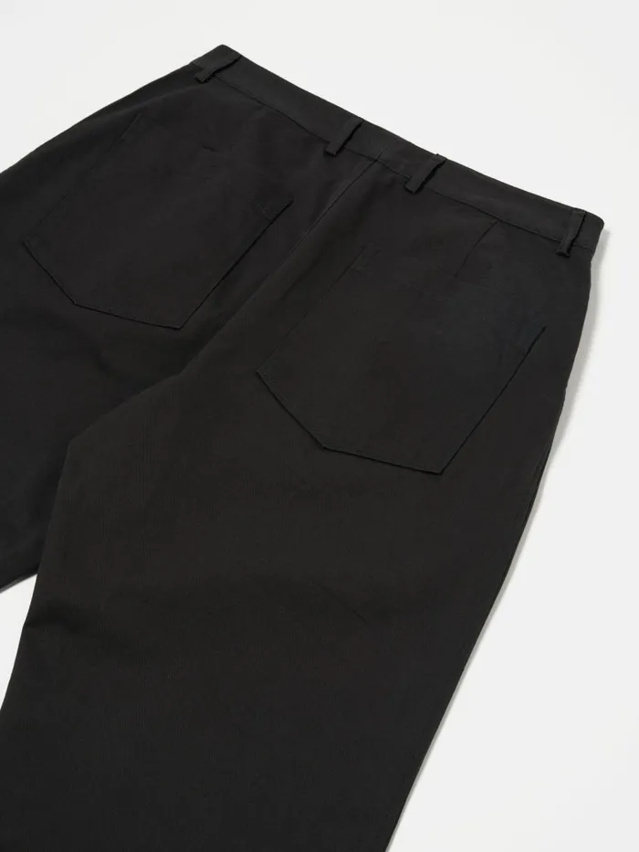 Duke Pant In Black Twill Men Universal Works Trousers