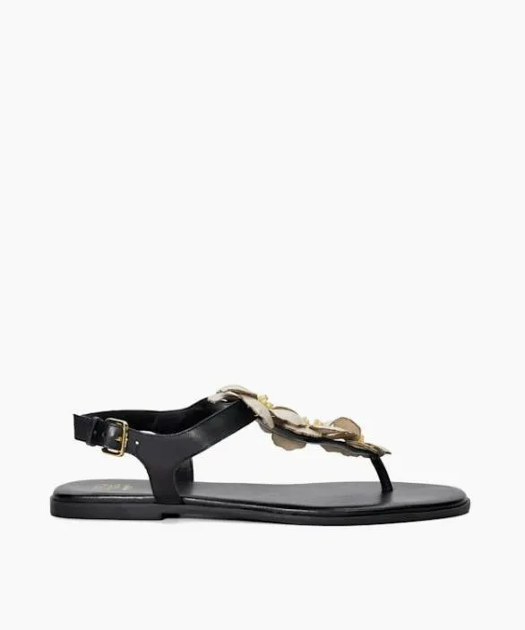 Dune London Black Sandals Women Linaria Black Floral Embellished ToePost Sandals Black Dune London Black Sandals Women Linaria Black Floral Embellished ToePost Sandals Black
