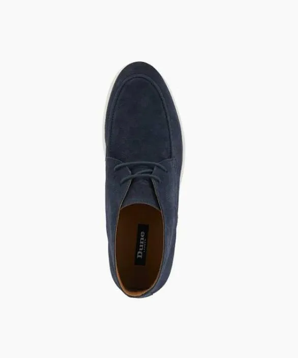Dune London Casual Boots Men Backers Navy Suede Lace Up Ankle Boots Blue