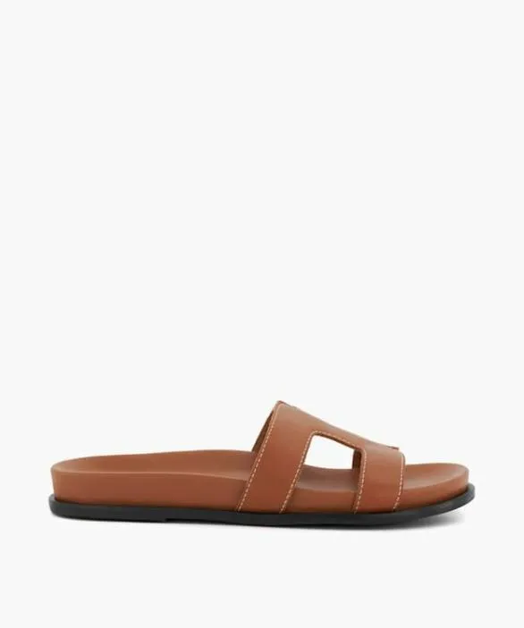 Dune London Flat Sandals Women Loupa Tan ComfortFootbed Flat Leather Sandals Brown Leather Dune London Flat Sandals Women Loupa Tan ComfortFootbed Flat Leather Sandals Brown Leather