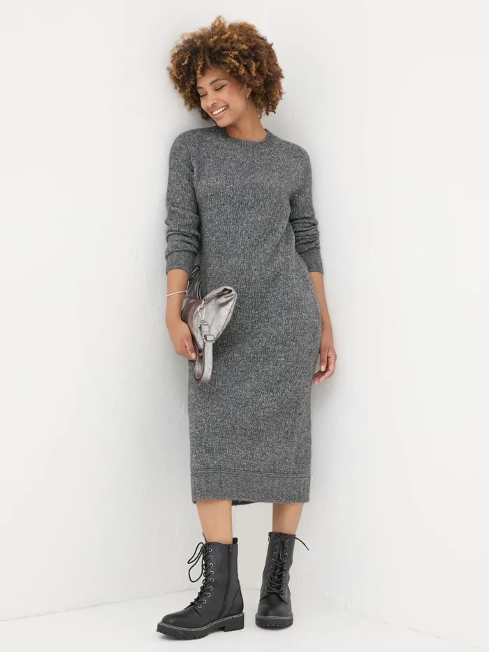 Fat Face Dresses Charcoal Grey Maddy Knit Dress 8211 Women