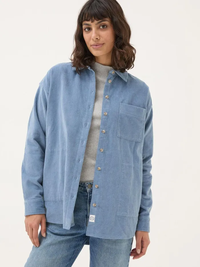 Fat Face Shirts and Blouses Dusky Blue Carolin Cord 100 Cotton Shirt 8211 Women Fat Face Shirts and Blouses Dusky Blue Carolin Cord 100 Cotton Shirt 8211 Women