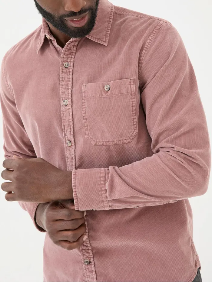 Fat Face Shirts Pink Long Sleeve Cord Shirt 8211 Men