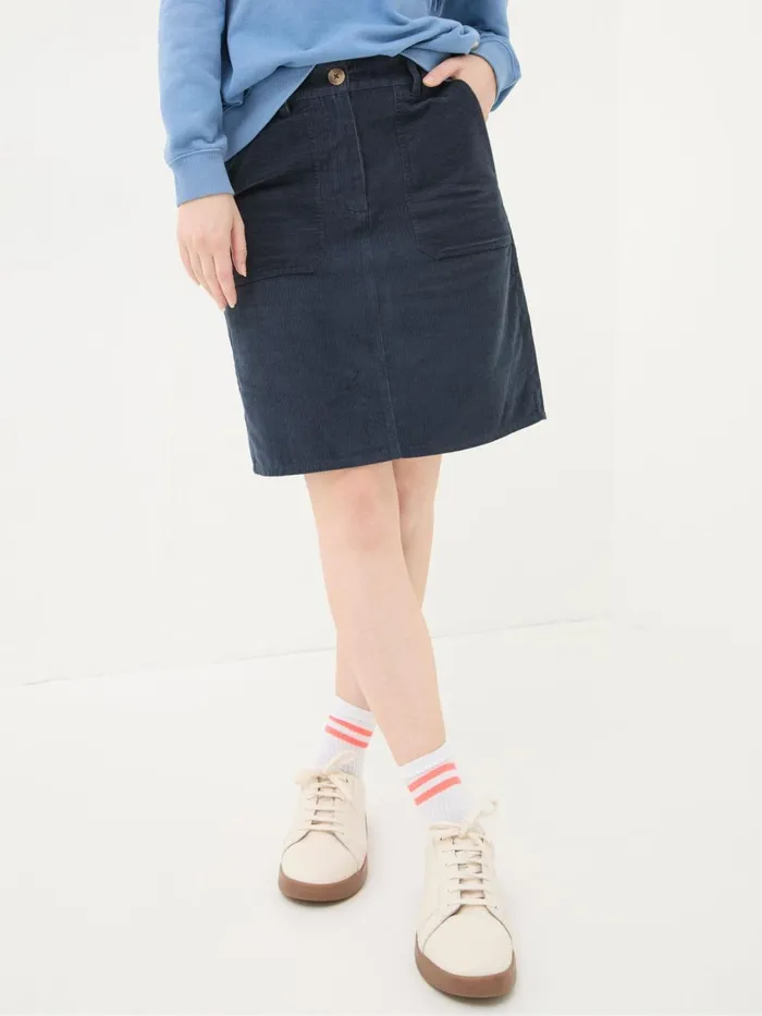 Fat Face Skirts Chesil Dark Navy Cord Skirt 8211 Women