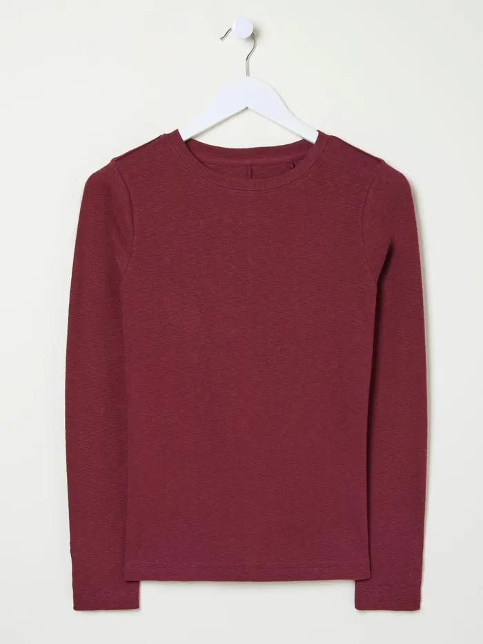 Fat Face Tops and TShirts Callie Dark Red Long Sleeve Top 8211 Women