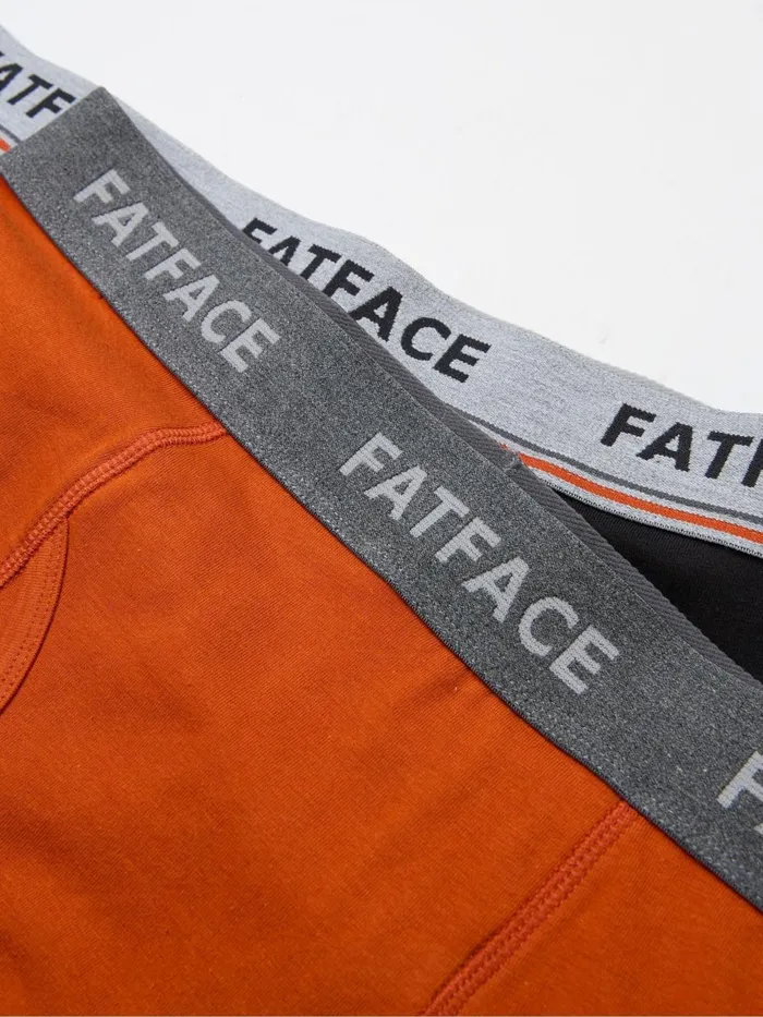 Fat Face Underwear Orange Cotton Boxers 2 Pack 8211 Men