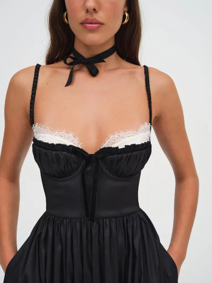 For Love and Lemons Dresses Doris Midi Dress Black 8211 Women
