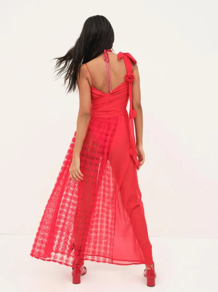 For Love and Lemons Dresses Hannah Maxi Dress Red 8211 Women