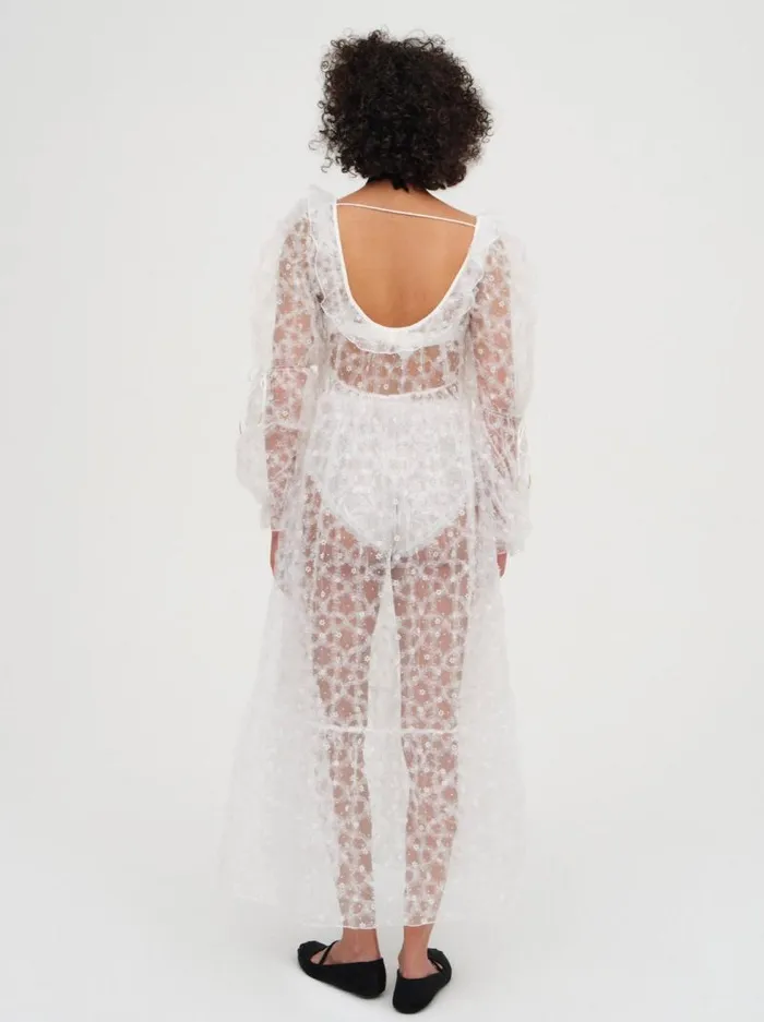 For Love and Lemons Dresses Kalea Tulle Maxi Dress White 8211 Women