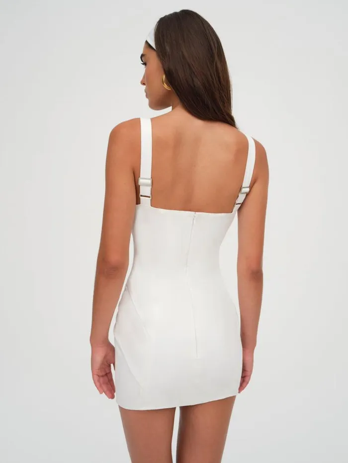 For Love and Lemons Dresses Tilly Denim Mini Dress White 8211 Women