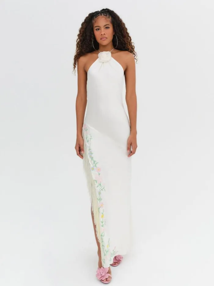 For Love and Lemons Dresses Tina Embroidered Maxi Dress Ivory 8211 Women For Love and Lemons Dresses Tina Embroidered Maxi Dress Ivory 8211 Women