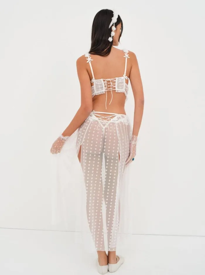 For Love and Lemons Lingerie Amore Maxi Slip Dress White 8211 Women