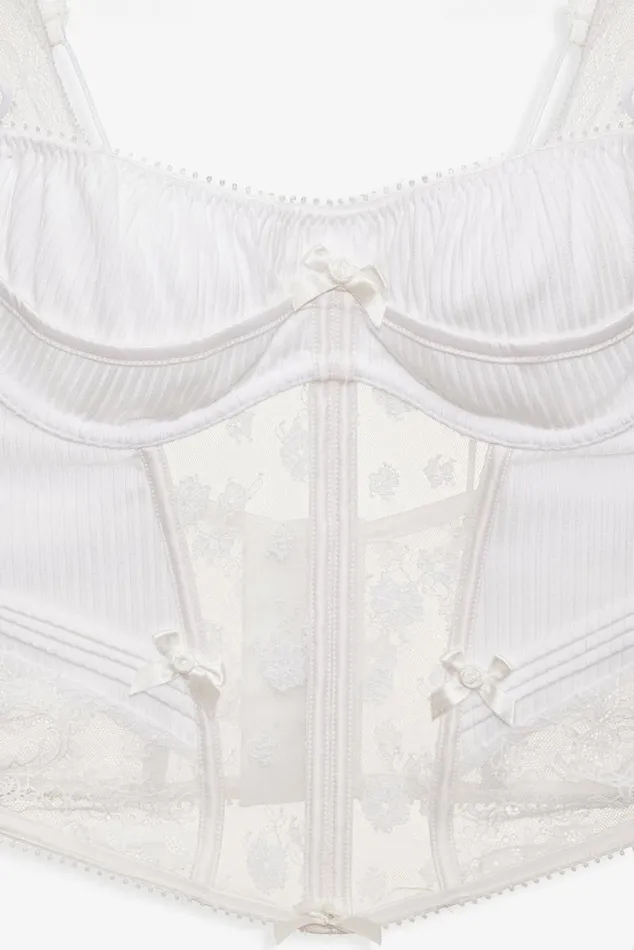 For Love and Lemons Lingerie Dahlia Bustier White 8211 Women