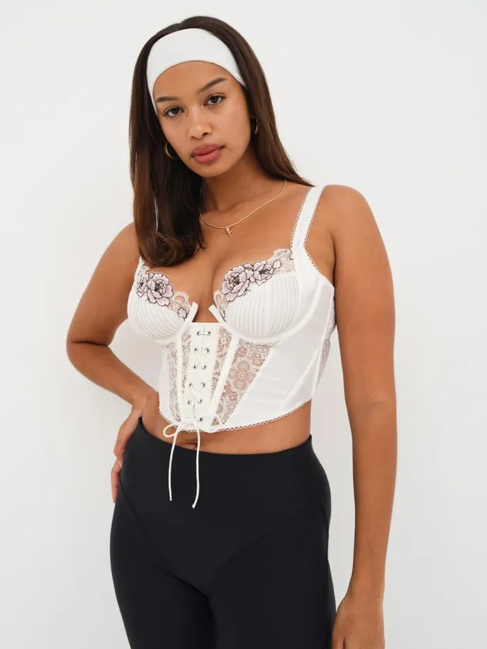 For Love and Lemons Lingerie Marit Bustier White 8211 Women