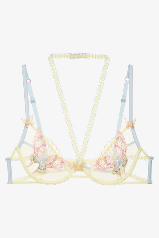 For Love and Lemons Lingerie Pastel Papillon Underwire Bra Yellow 8211 Women