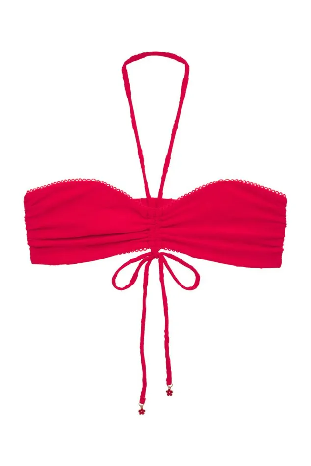 For Love and Lemons Swim Sabrina Bikini Top Red 8211 Women