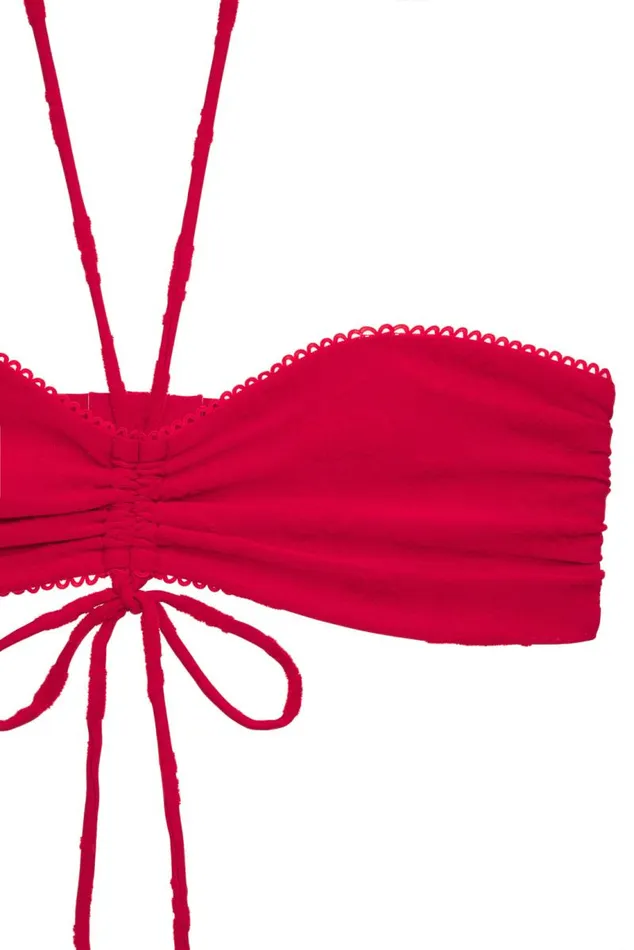 For Love and Lemons Swim Sabrina Bikini Top Red 8211 Women
