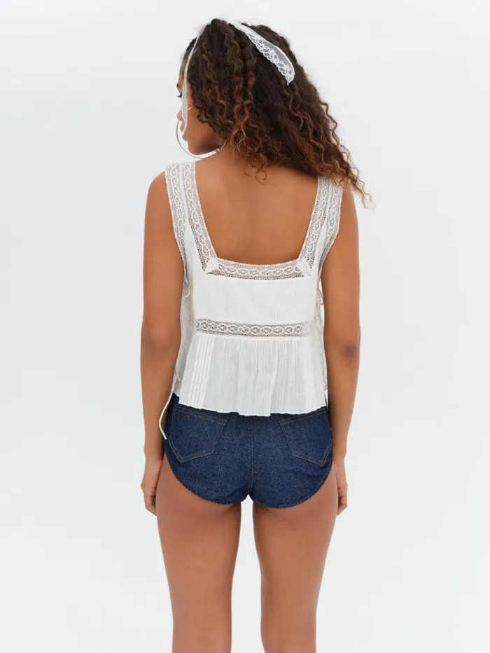 For Love and Lemons Tops Jolene Embroidered Top White 8211 Women
