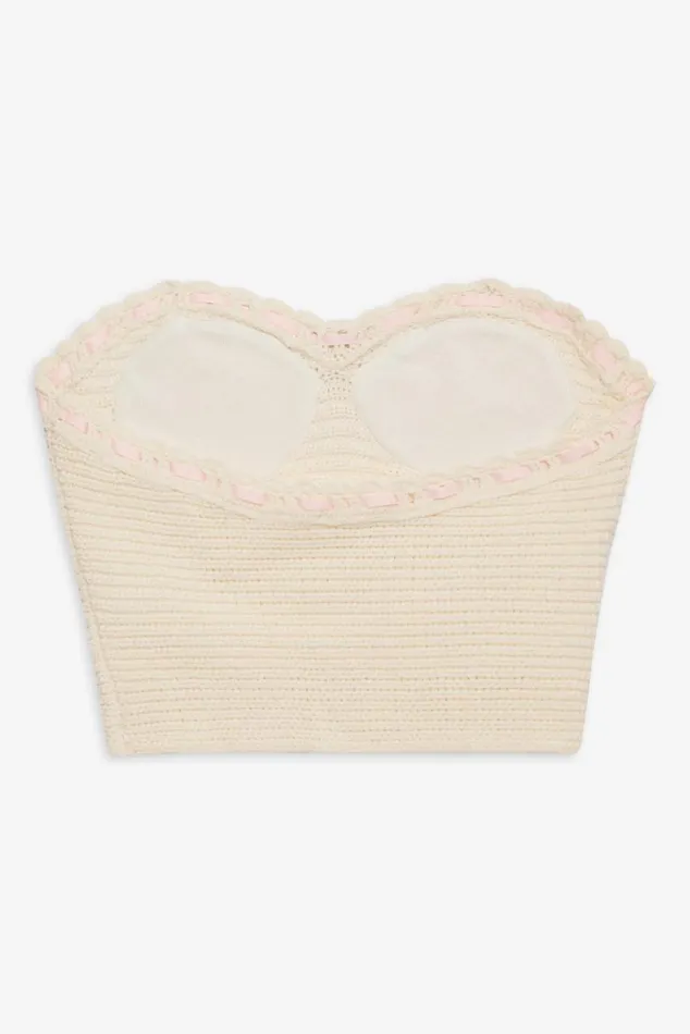 For Love and Lemons Tops Kelsey Crochet Top Beige 8211 Women For Love and Lemons Tops Kelsey Crochet Top Beige 8211 Women
