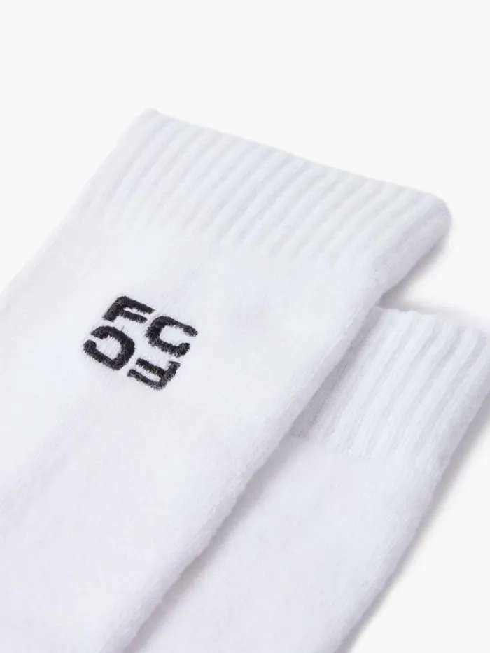 French Connection 3 Pairs Embroidered Sport Socks Blackgreywhite Men Underwear and Socks