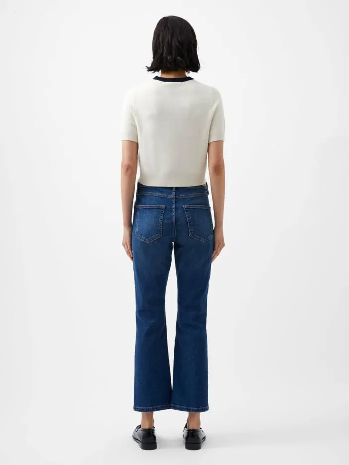 French Connection Babysoft Short Sleeve Top Classic Creammarine Women Jumpers and Cardigans