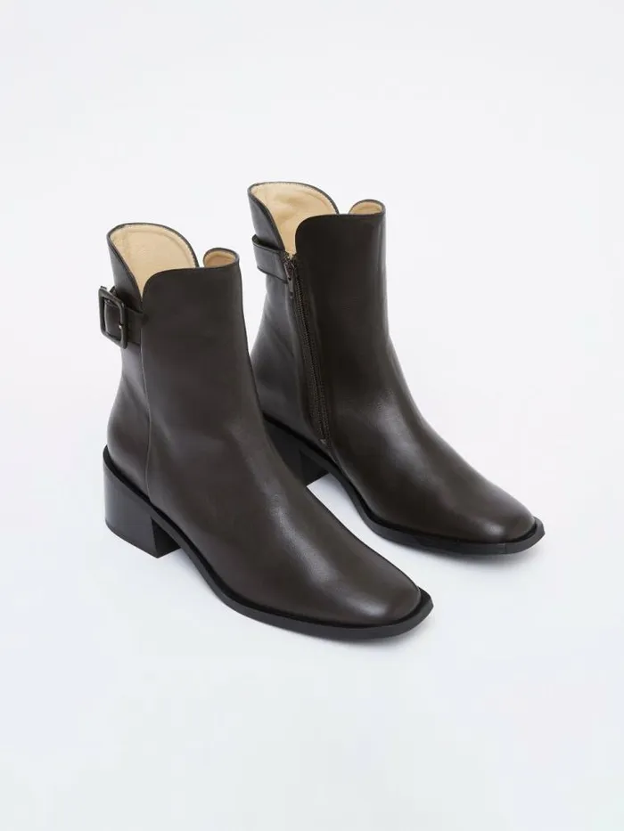 French Connection Connie Ankle Boots Chocolate Women Shoes