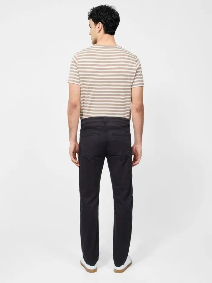 French Connection Cotton Stretch 5 Pocket 34 Inch Jeans Black Men Trousers