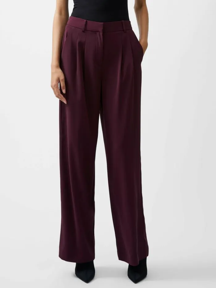 French Connection Harrie Tailored Trousers Burgundy Red Women Trousers