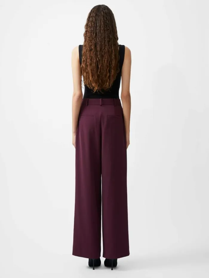 French Connection Harrie Tailored Trousers Burgundy Red Women Trousers