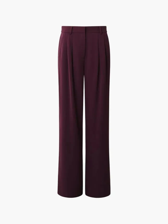 French Connection Harrie Tailored Trousers Burgundy Red Women Trousers