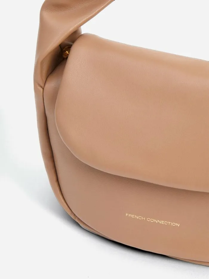French Connection PU Mini Soft Handbag Tobacco Brown Women Bags and Purses