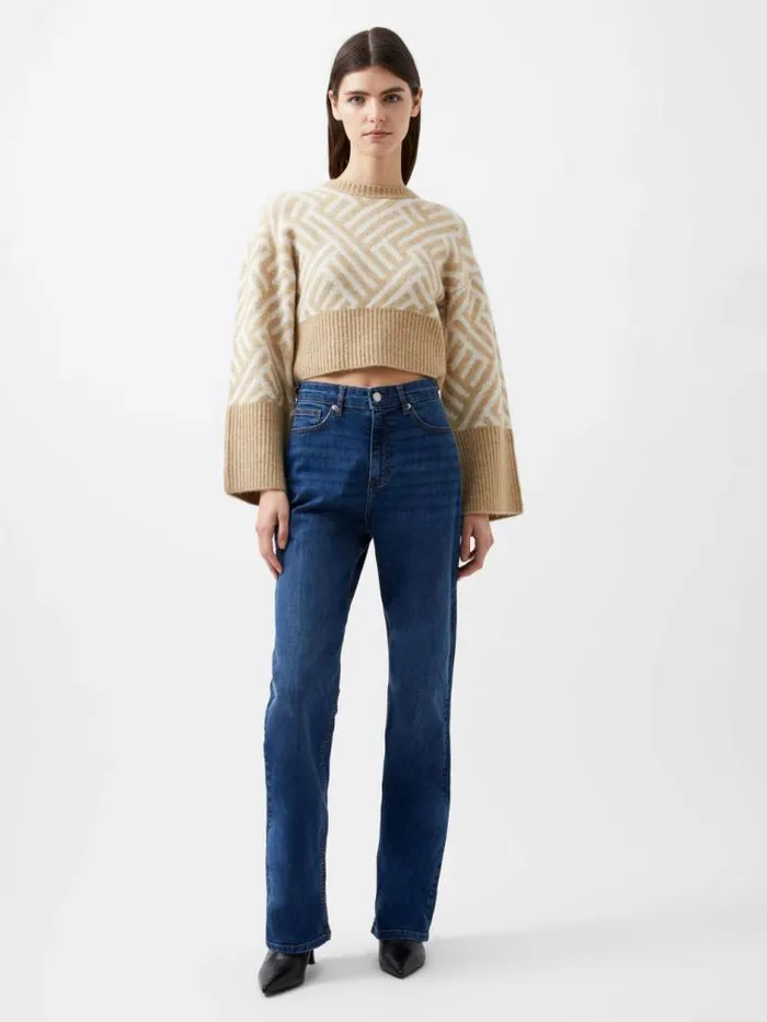 French Connection Toms Denim Bleach Line Jeans 32 Inch Vintage Women Trousers