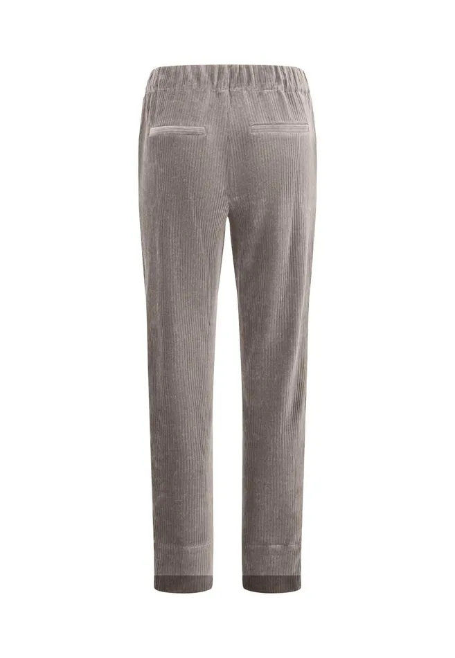 FYNCHHATTON Cord Pants Made Of Soft Jerseycord Modern Plummilktaupe Women Sale