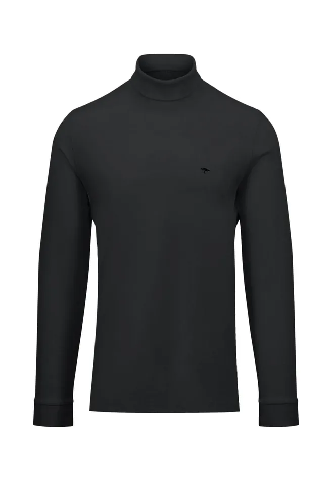 FYNCHHATTON Long sleeved Shirt Made Of Cotton With Turtleneck Offwhitenavyblack Men Tshirts