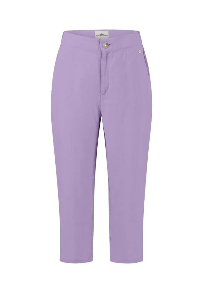 FYNCHHATTON Soft 78 Pants Made Of Linen Whitereed Greensafari Beigeblackbright Apricot Women Pants