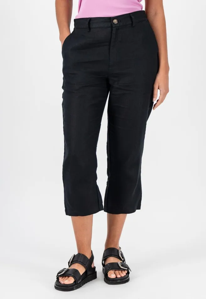 FYNCHHATTON Soft 78 Pants Made Of Linen Whitereed Greensafari Beigeblackbright Apricot Women Pants