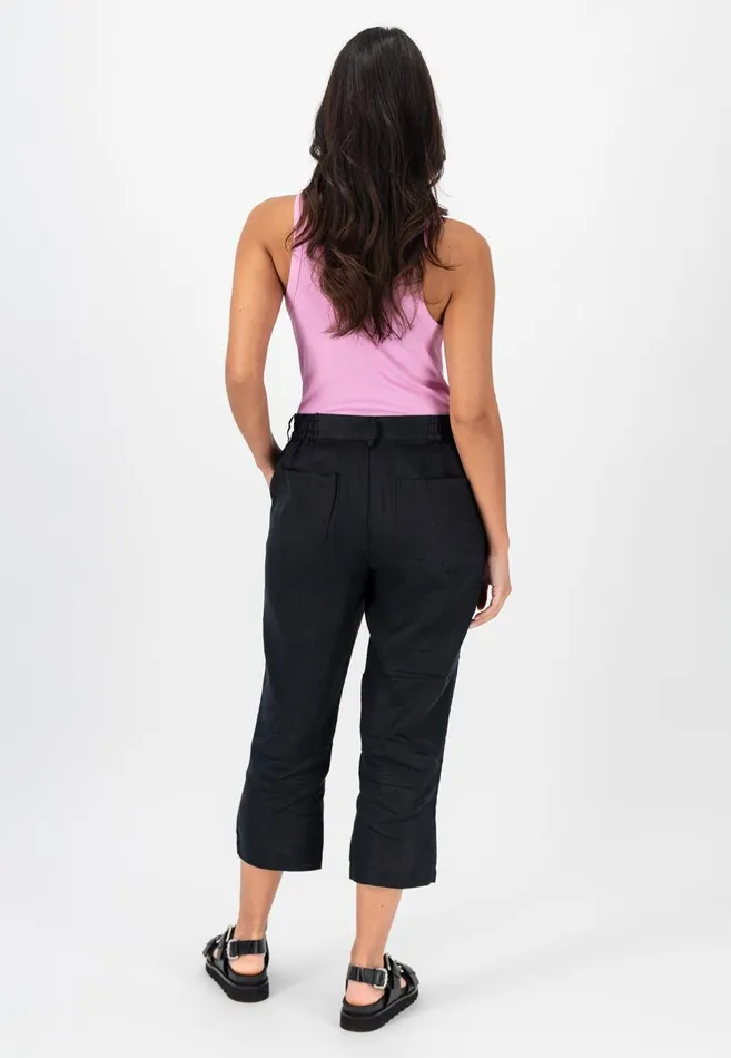 FYNCHHATTON Soft 78 Pants Made Of Linen Whitereed Greensafari Beigeblackbright Apricot Women Pants
