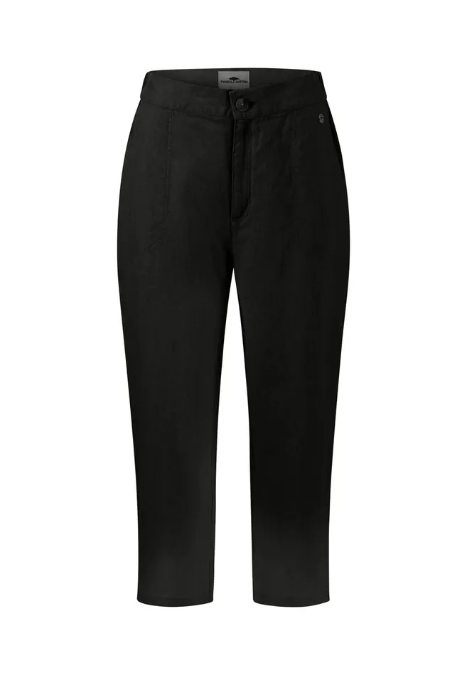 FYNCHHATTON Soft 78 Pants Made Of Linen Whitereed Greensafari Beigeblackbright Apricot Women Pants